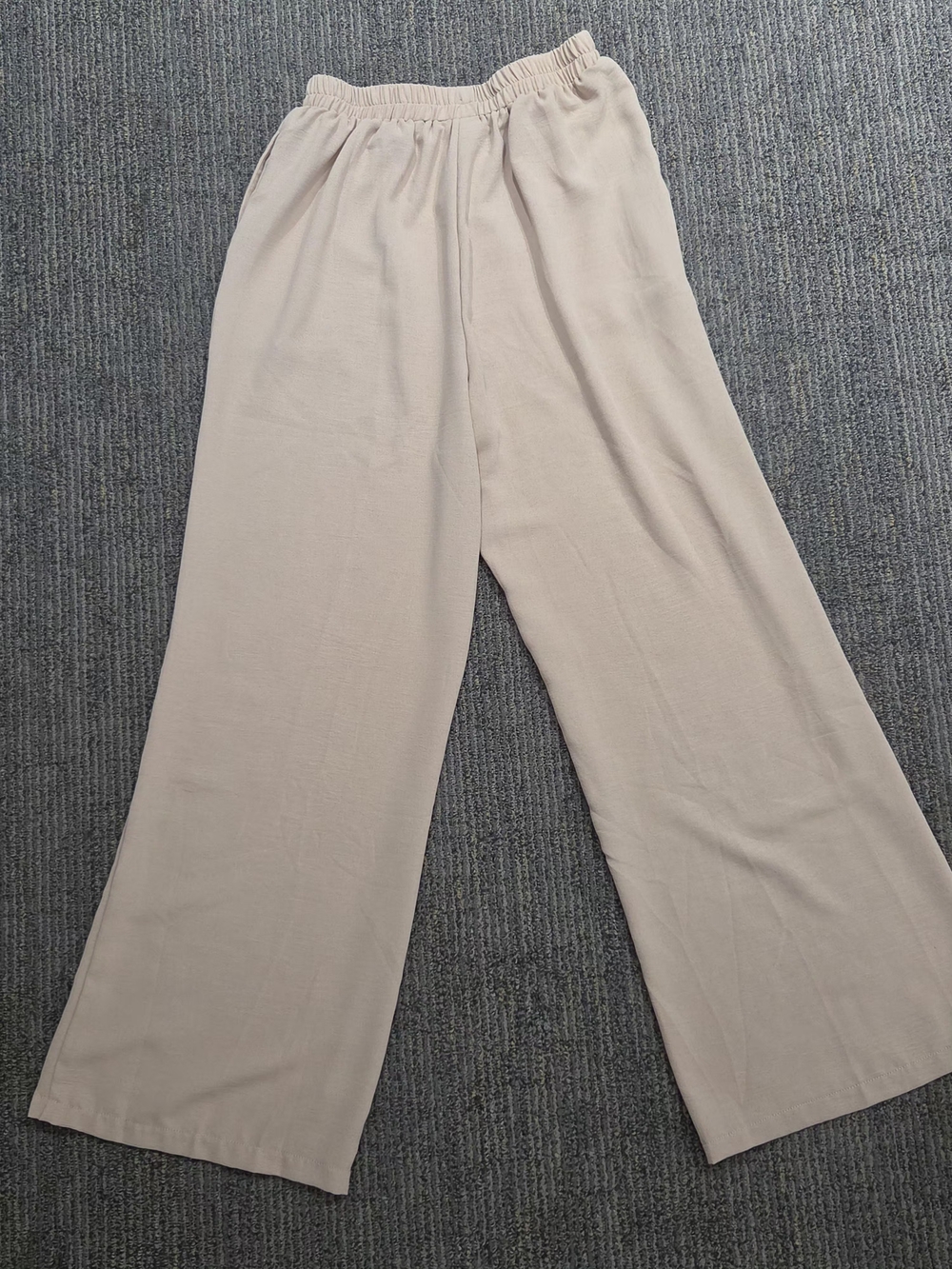 SHEIN Wide-Leg Pull-On Dress Pants in Tan - Picture 2 of 3